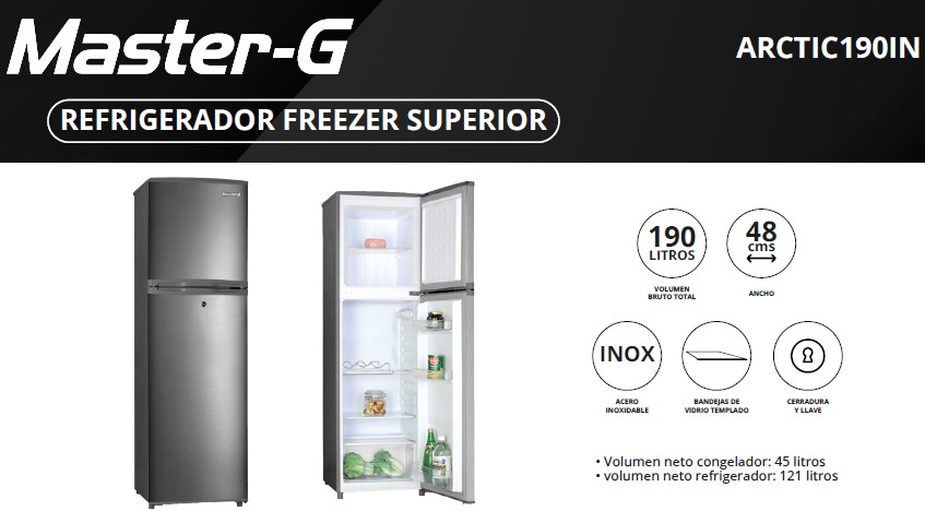 Refrigerador Freezer Superior 190 Lts