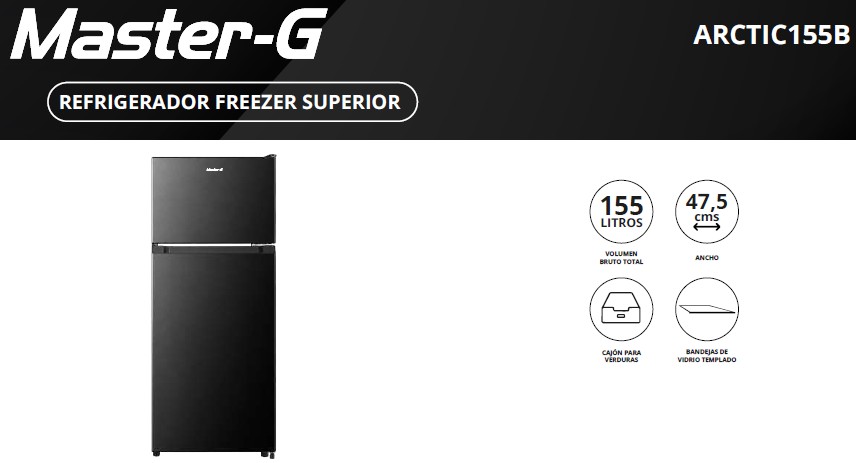 Refrigerador Freezer Superior 150 Lts